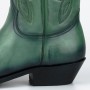 Bota de cowboy 1920 Vintage Verde